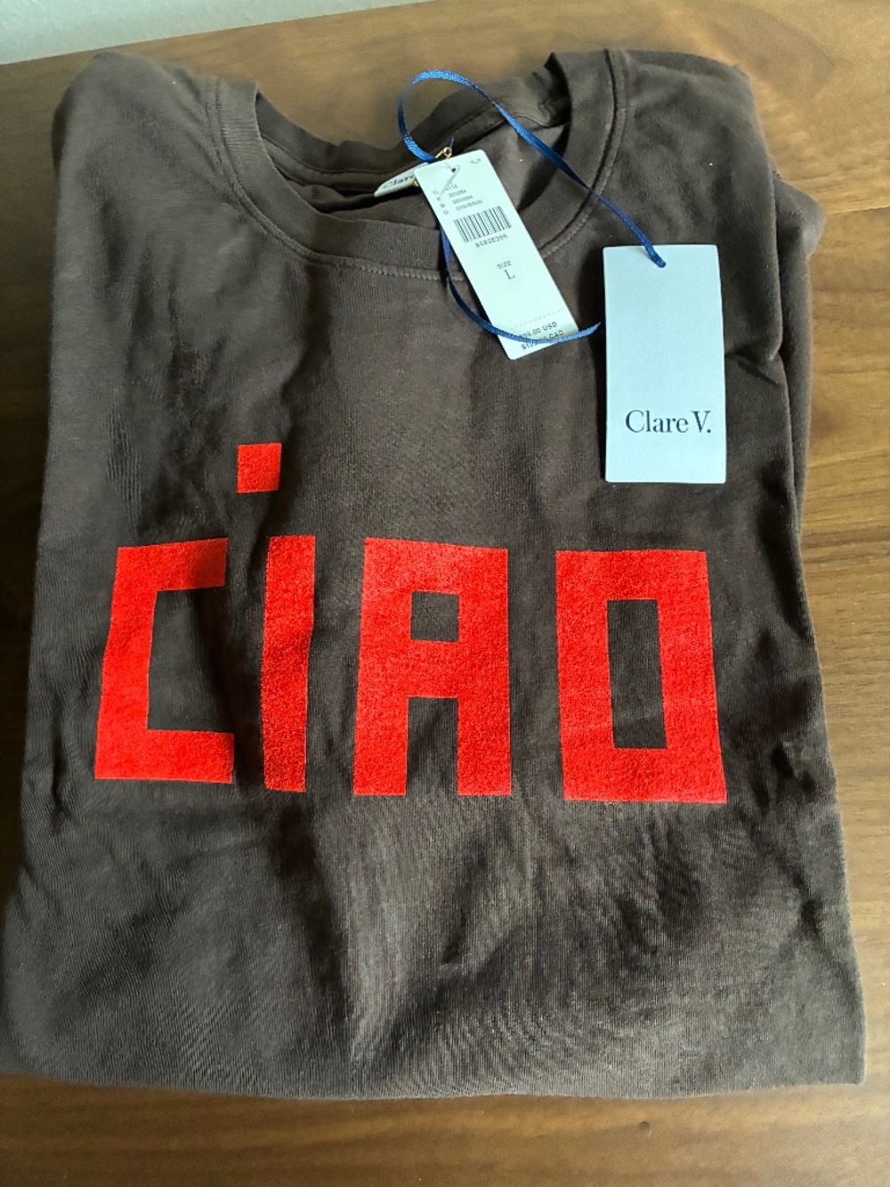 Clare V Ciao Original Fit T-shirt NWT